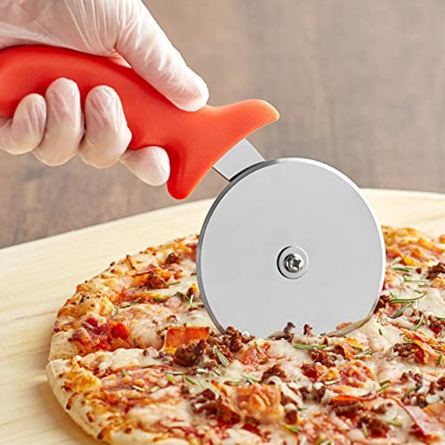 Choice Red Pizza Wheel Cutter, 4 Inch Stainless Steel Pizza Cutter Cortador De Pizza Pizxa Cuttet Pixxa Heavy Duty Vutter Cutters Large Red Handle Pizzacutter #TOP4