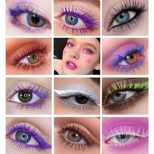 TBeautfave Colorful Mascara Set, 6PCS Rainbow Waterproof Mascara, 4D Silk Fiber Eyelash Mascara Volume and Length, Telescopic Mascara Extra Long Lash, Christmas Gifts for Women Make Up - Image 6
