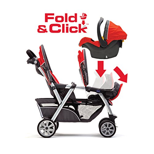 chicco double stroller dimensions