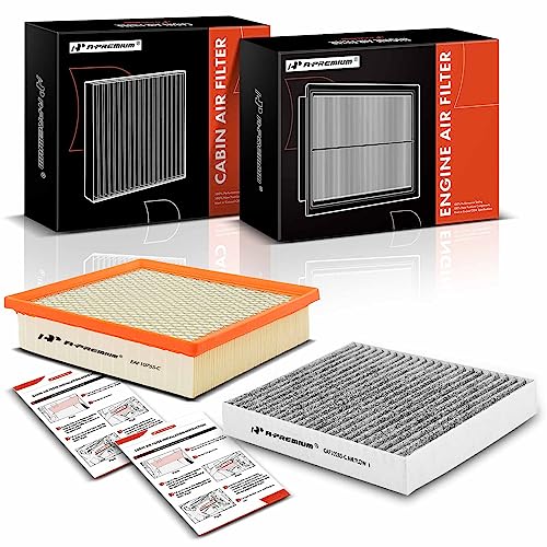 A-Premium 2-PC Engine & Cabin Air Filter with Activated Carbon Compatible with Toyota Camry 2012-2017 Highlander 2014-2018 Sienna 2011-2020 Avalon 2013-2018 & Lexus RX350 NX200t NX300 ES350
