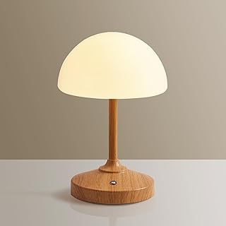 Dawnwake Mushroom Lamp Cordless Lamp Table Lamp,Outdoor Waterproof Shower Lamps,5000mAh Rechargeble Battery Operated Dimmable Touch Desk Lamps,LED Night Light for Bathroom Patio Camping Restaurant