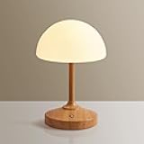 Dawnwake Mushroom Lamp Cordless Lamp Table Lamp,Outdoor Waterproof Shower Lamps,5000mAh Rechargeble Battery Operated Dimmable Touch Desk Lamps,LED Night Light for Bathroom Patio Camping Restaurant