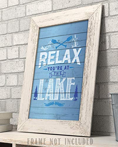 Relax-Youre-at-The-Lake-Perfect-for-Vacation-Home-Cabin-Lake-House-Decor-Log-Cabin-Hunting-Lodge-or-Man-Cave-Decor-Gift-Idea-for-Nature-Lovers-Wood-Style-Look-11×14-Unframed-Art-Print-Poster Relax Youre at The Lake Perfect for Vacation Home Cabin Lake House Decor Log Cabin Hunting Lodge or Man Cave Decor Gift Idea for Nature Lovers Wood Style Look 11×14 Unframed Art Print Poster