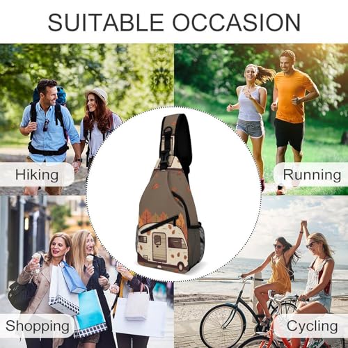 Bolso Sling Camper Happy Fall para Hombro y Pecho miniatura 6