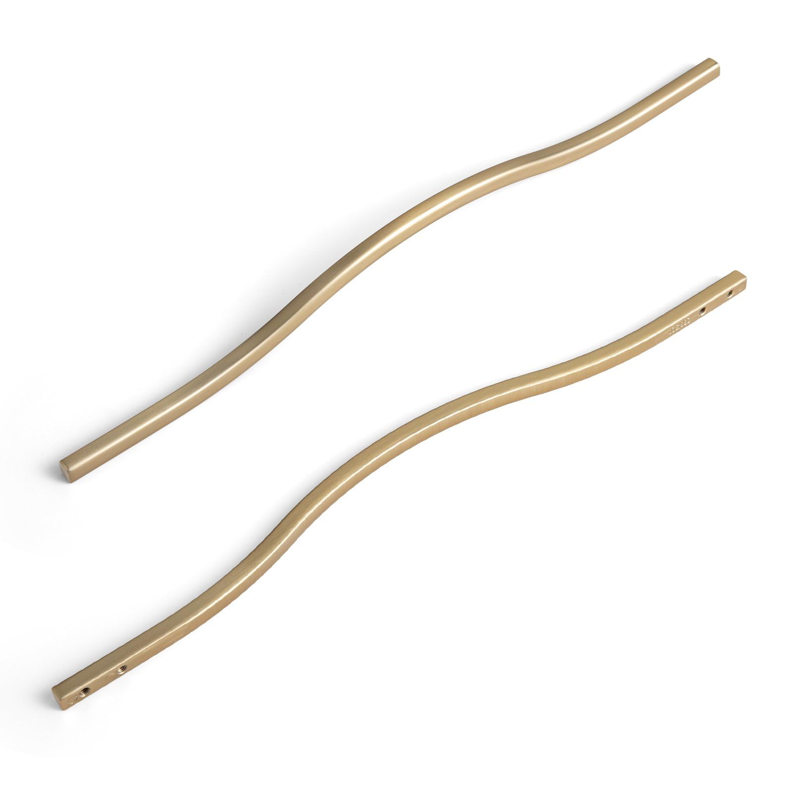 Goo-Ki Low Profile Champagne Bronze Cabinet Pulls, Double Hole Centers (11.3''/12.6'') Zinc Alloy Handle for Drawer Cupboard Wardrobe,6 Packed…