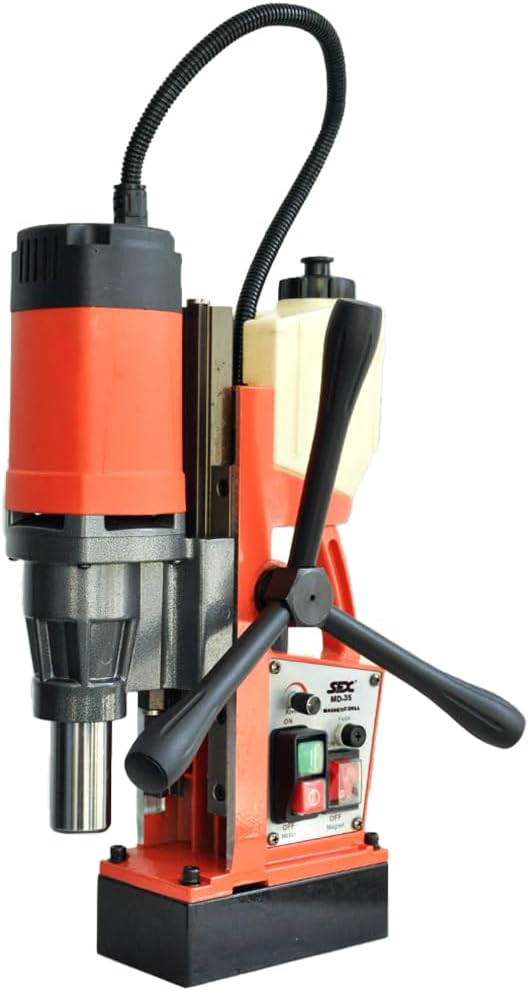 ZAC 110V Portable Magnetic Drill Machine MD-35 Mag Drill Press Electric Drilling Machine for Metal Surface 0.63'' Boring Diameter