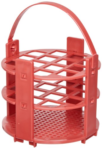 Grille pour tube de 16 mm Bel-Art 187431016 non-ronde rouge 14 places