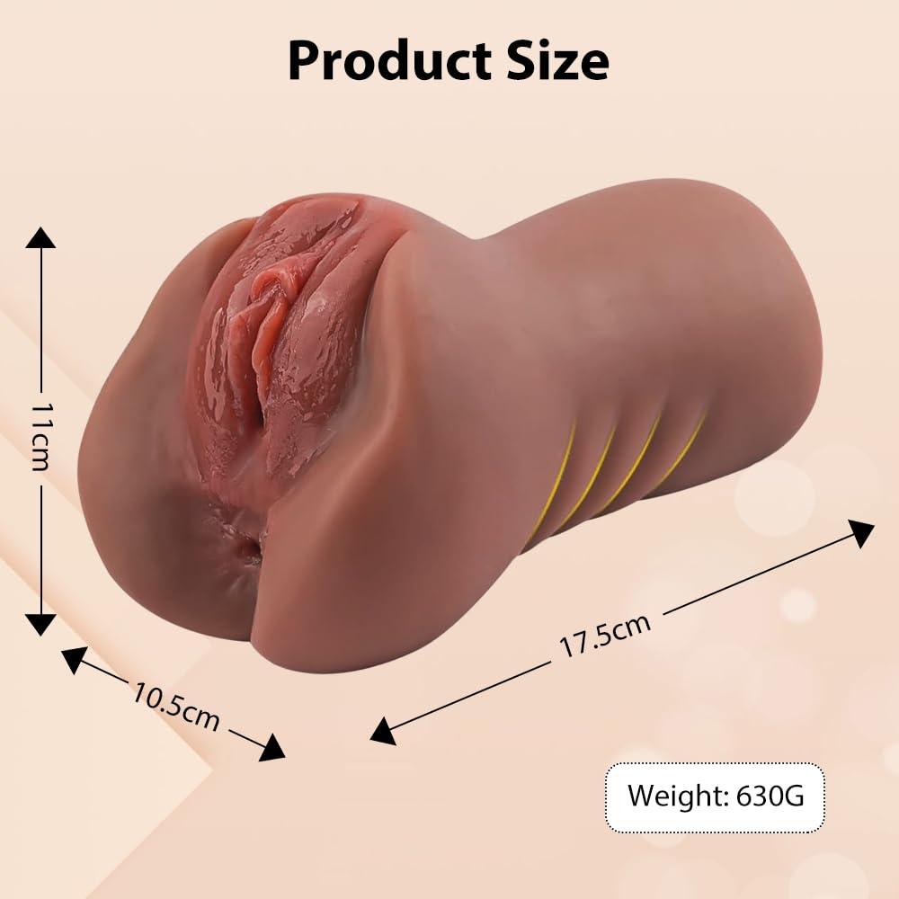 Masturbateur réaliste pour hommes 630 g - Vagin et anal 3D ultra-réalistes avec texture douce en silicone - Sex toy pour adultes Masturbateur de poche sensuel pour hommes