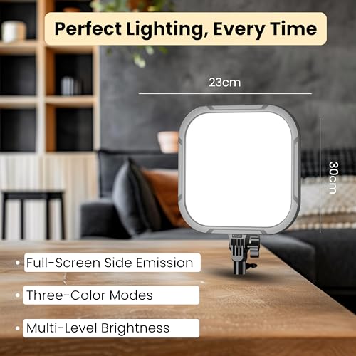 Image of Futopia Soft 25cm (10 Inch) Fill LED Ring Light Desk Lamp with Stand | 3 Adjustable Color Temperature Lighting | USB Used Perfect for Meetings & Live Streaming, Photo & Video Shoot, Instagram Reels