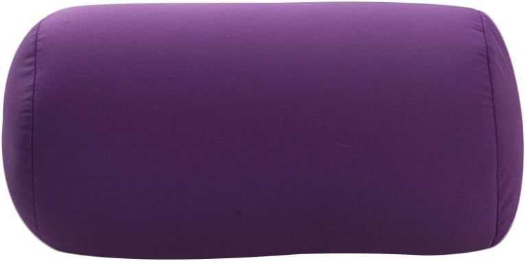 uminilife 31x17cm Micro Mini Microbead Roll Pillow Neck Column Pillows Squishy Mooshi Beads Offer Comfort & Support for Travel (Purple)