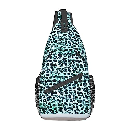 Sac à dos à bandoulière léopard noir One Size pour homme et femme