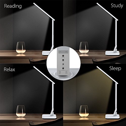 LED-Schreibtischlampe Fugetek FT-L798-W, 14W Exklusives Modell mit LED-Einbau, 5-stufiger Dimmer, Touch-Bedienfeld, 1… – Bild 7