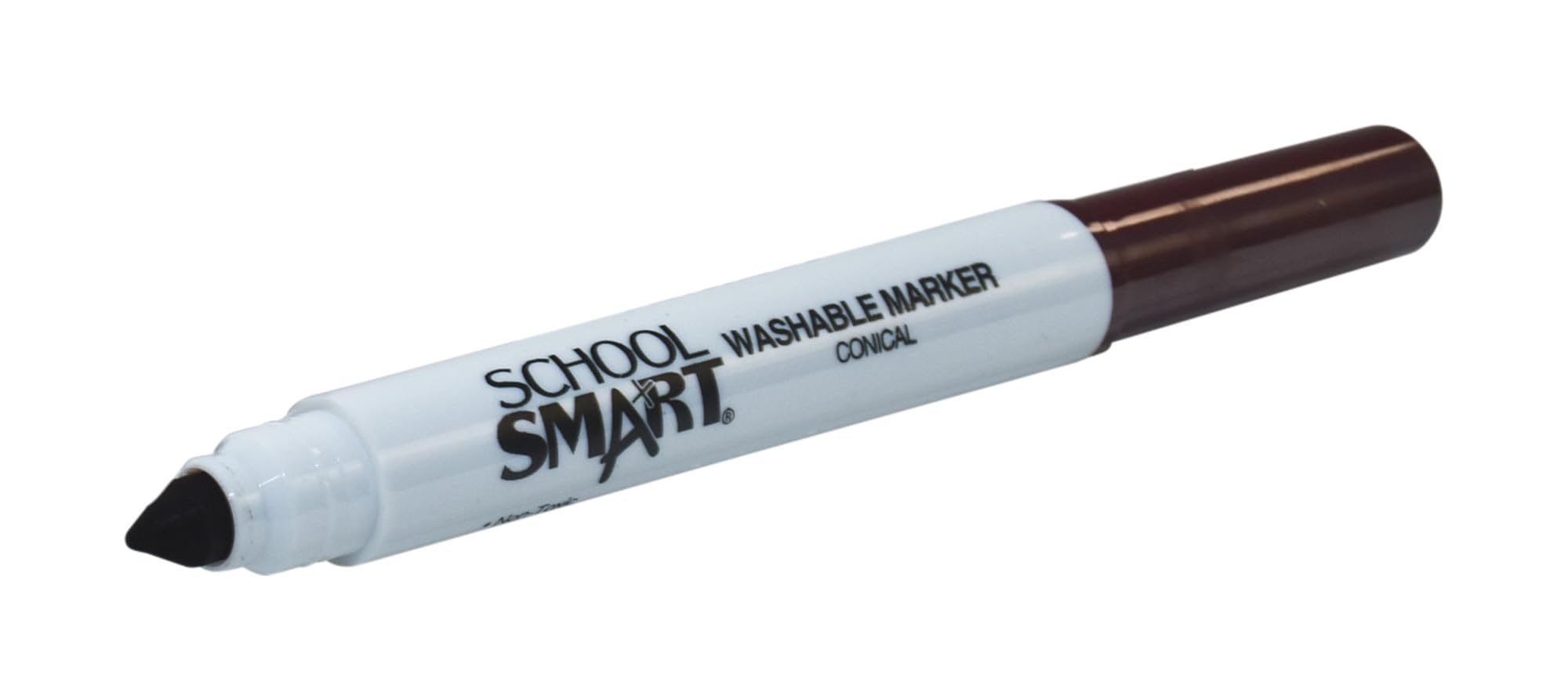 School Smart Washable Art Markers, Conical Tip, Brown, Pack of 12 - Image 3