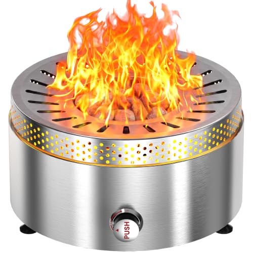 Ciays 19-Inch Stainless Steel Propane Fire Pit