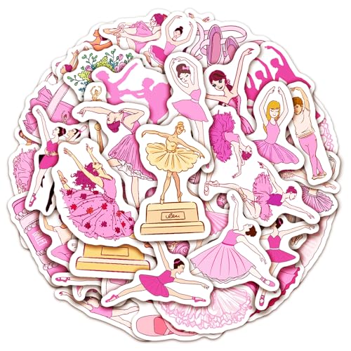 100 Pack Ballerina Stickers, Ballerina Ballet Party Favors Gifts, Birthday Decorations