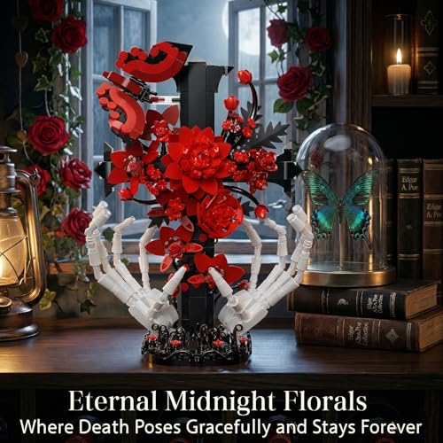 Gothic Decor Gothic Cross Skull Hands Building Set Halloween Decor(901PCS) - image 3