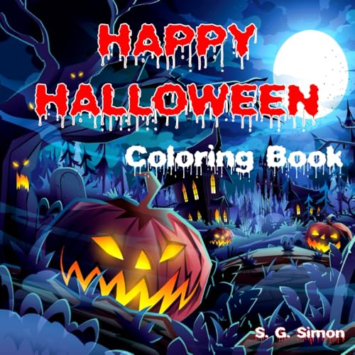 Happy Halloween Coloring Book for Kids 3 - 12 Years