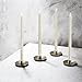 LampLust Taper Candles Battery Operated, 10 Inch, 4 Pack Flickering Flameless Candles, Ivory Wax, Timer & Batteries Included, Wedding or Home Decor