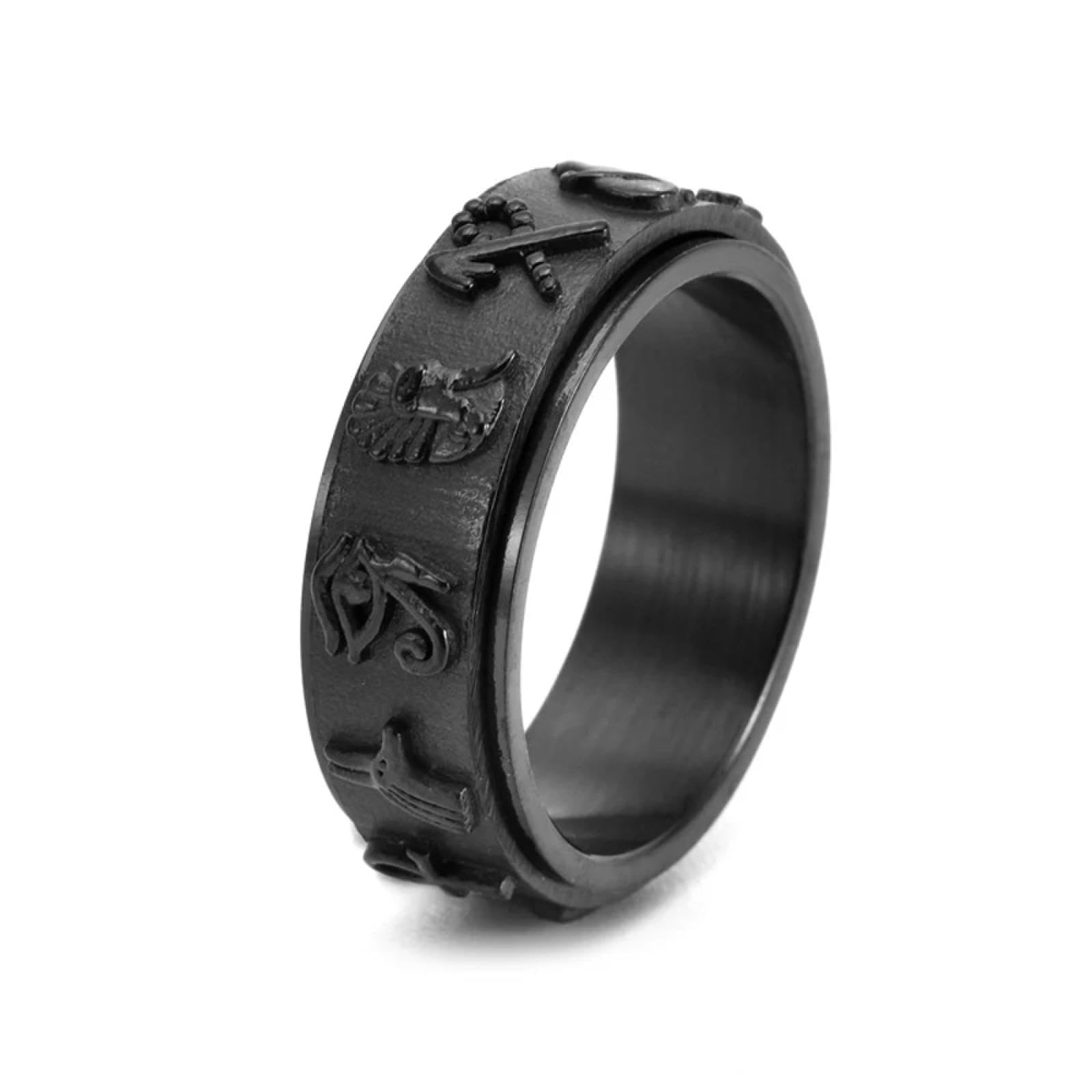Ring Ringe Damen Bijouterie Herren Altägyptisches Symbol Drehbarer Ring Mode Verstellbares Band Paarschmuck Für Männer Frauen