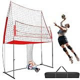 DRM 11 * 8FT Volleyball Practice Net, Height Adjustable Volleyball Training Net Systems Trainer Equipment (11 * 8FT)