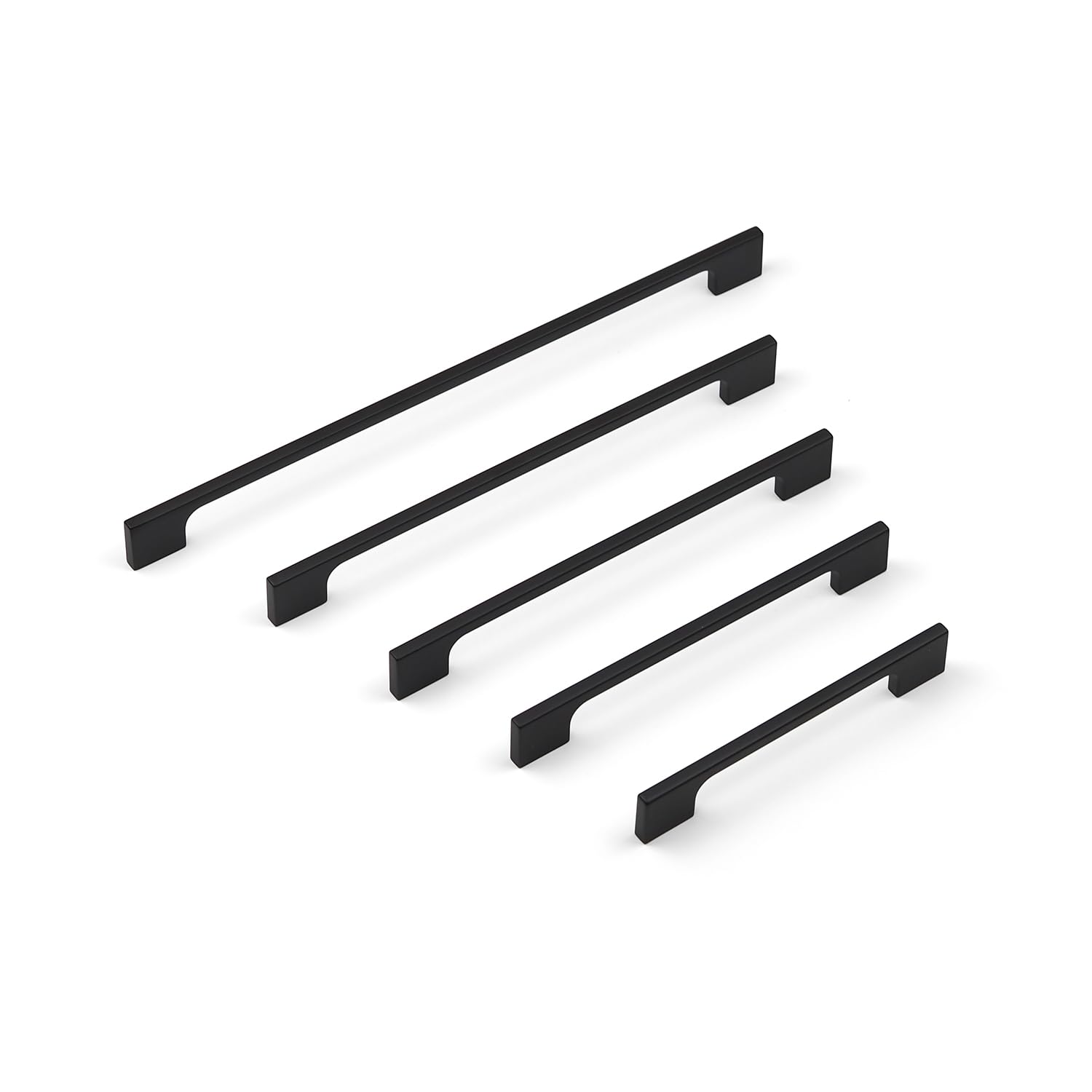 Handle & Home Matt Black Cabinet Handle 192Mm – Modern Slim Zinc Drawer Pull For Kitchen Cupboards, Wardrobes And Furniture Doors
