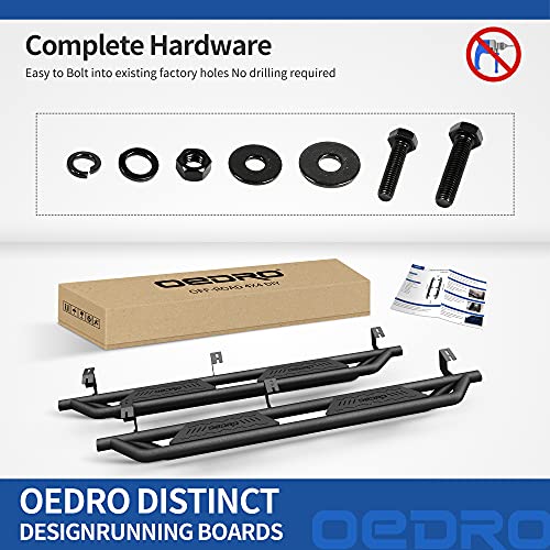 Oedro 6'' Running Boards Compatible With 2005-2023 Toyota Tacoma Double Cab, Textured Black Side Step Rails Tube Nerf Bars #TOP7