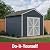 Handy Home Products Rookwood 10x10 Do-It-Yourself Wooden Storage Shed with Floor Brown