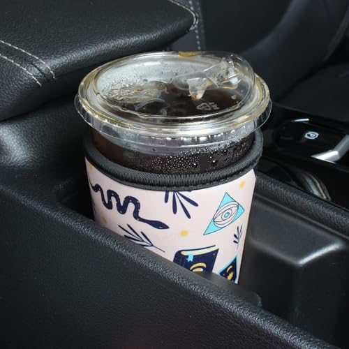 Image of 3 Pack Reusable Iced Coffee Sleeves - Xumbtvs Insulator Sleeve for Cold Beverages, Neoprene Coffee Cup Holder (Magic)