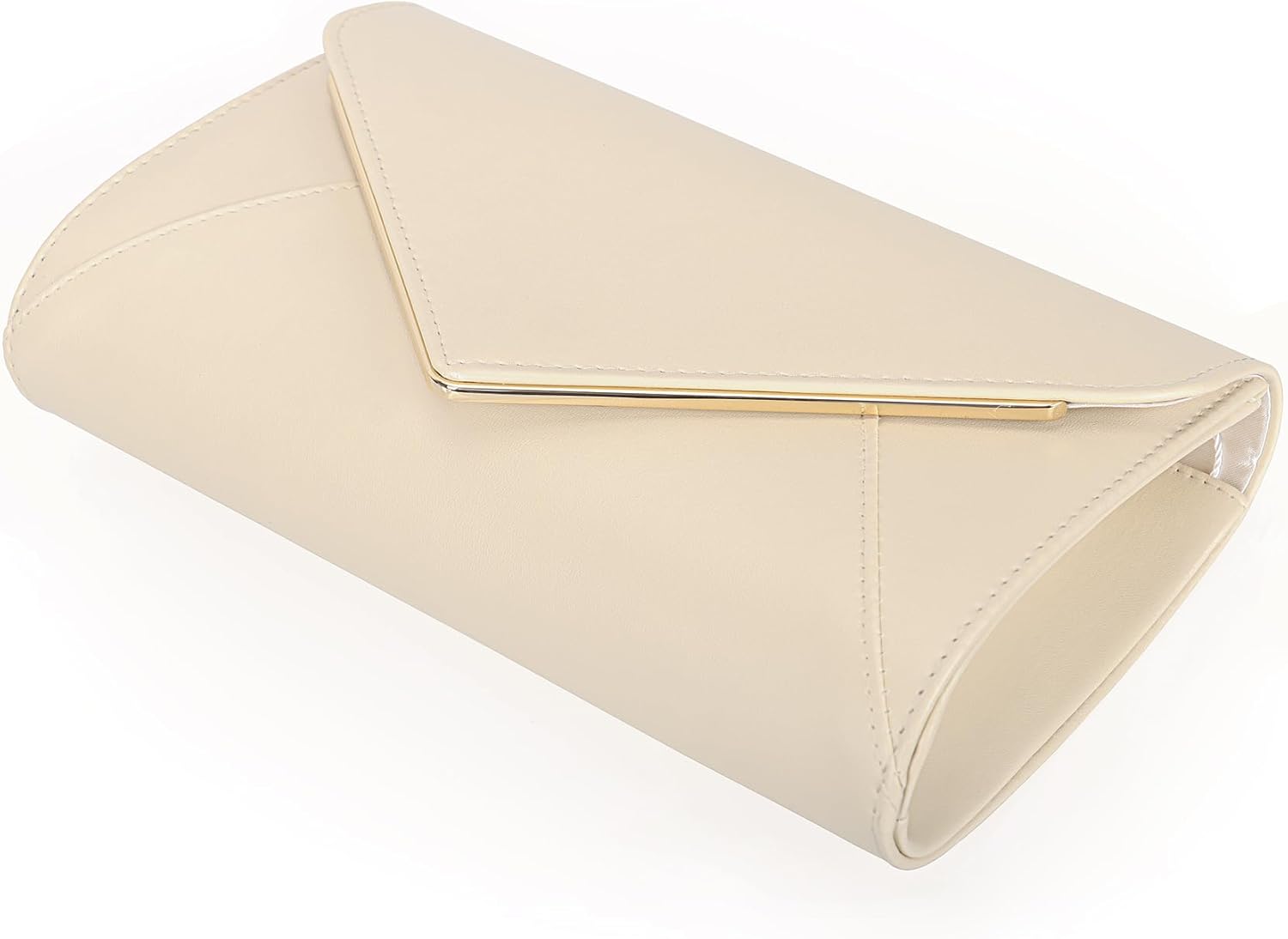 PU Leather Clutch Purses Women Evening Envelope Handbag Prom Wedding Party Foldover Bag - Image 5