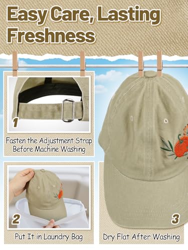 Image of Biggun Embroidered Baseball Cap for Girls Women Men | Adjustable Soft Breathable Cotton Hats for Fall Gifts