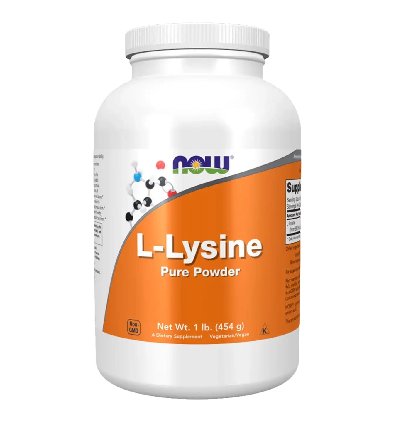 Now Foods L-Lysine 100% Pure Powder 435 Mg-1 Powder