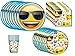 Emoji Birthday Party Supplies Bundle Pack for 8