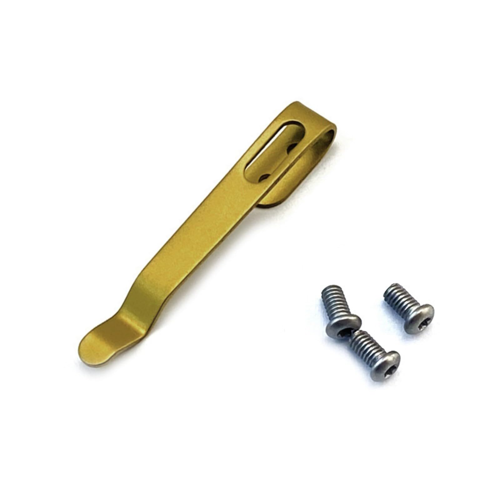 Crffz Gold Stainless Steel Back Clip For Folding Pocket Slicer Tool Accessories Back Clip Folding Cutter With Screw Cutter