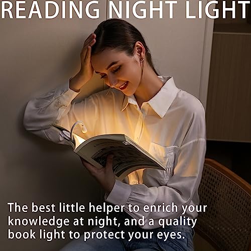 Image of Rechargeable Book Light,Portable Book Lamp,USB Book Light,Clip on Reading Lights,Book Lamp for Reading in Bed,360 Adjustable Clip on Light,Perfect for Book Lovers (Black)