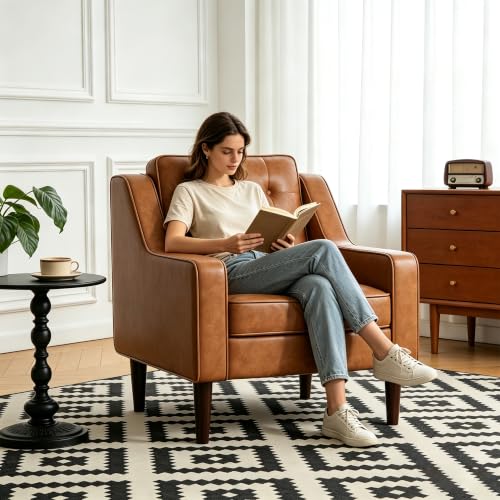 FiveWillowise PU Leather Accent Chair
