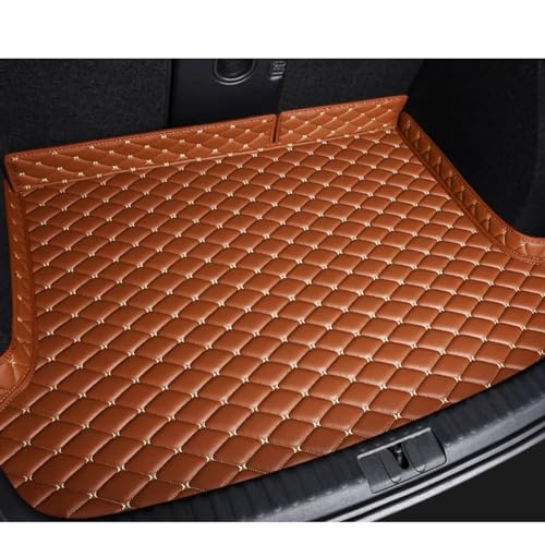 Tapis de coffre de voiture en cuir marron idéal pour les départs en vacances