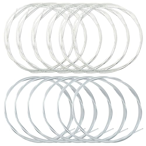 Kyuionty 6 Sets of 6 Classical Nylon Guitar Strings (3 Clear Nylon & 3 Nylon Core Alloy Winding)