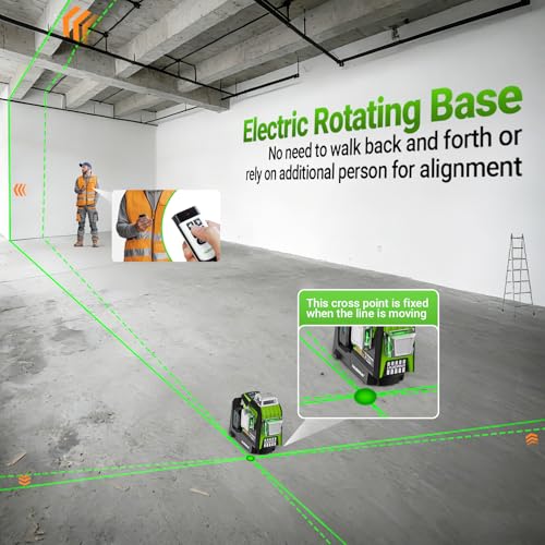 image for Huepar 360 Laser Level with Electric Pivot Around Point Fine Adjustmen