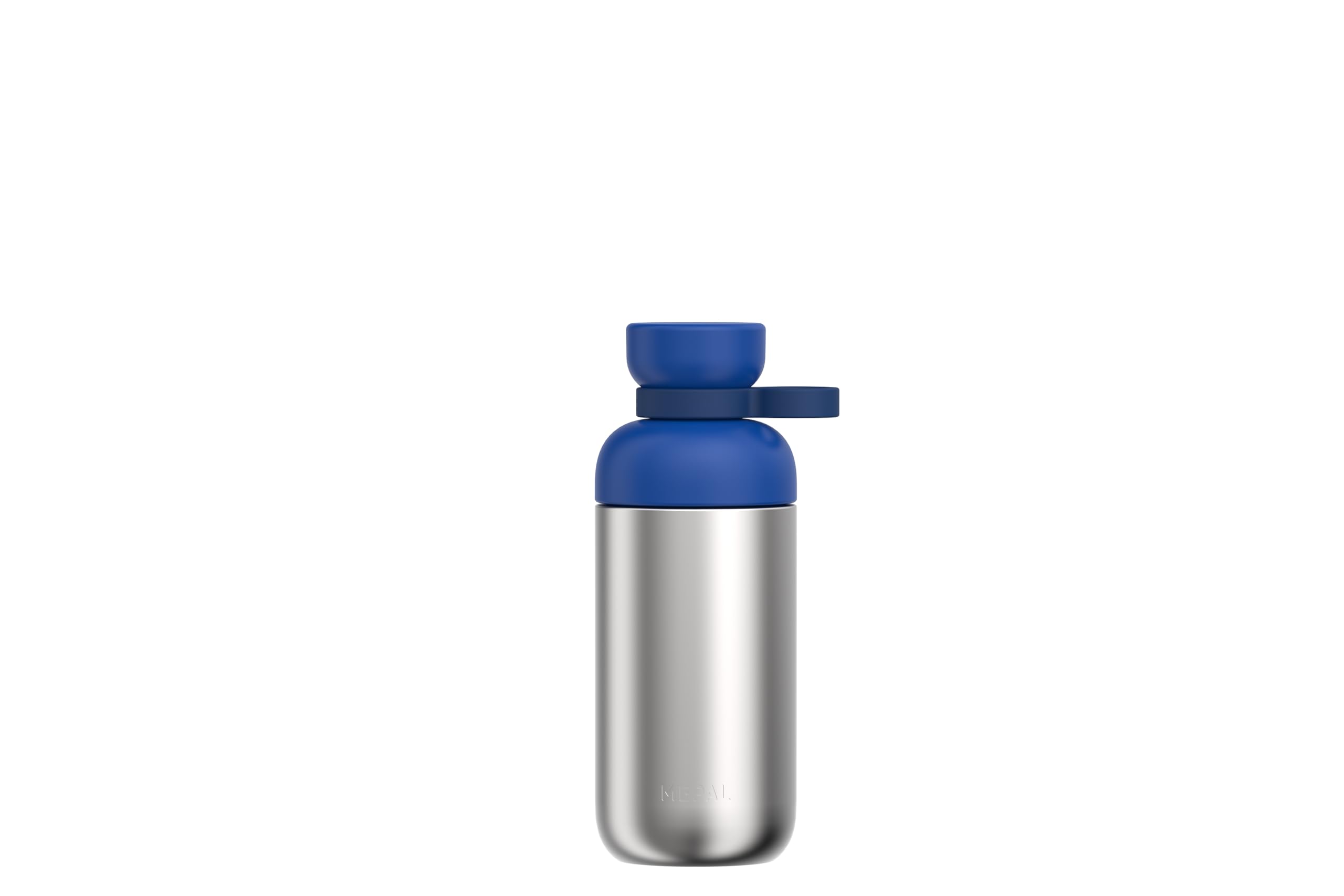 Mepal - Stainless steel water bottle Vita - Two openings for extra drinking convenience - Leakproof and Dishwasher safe - Neutral in Taste - Metal Water Bottle - 500 ml - Vivid blue