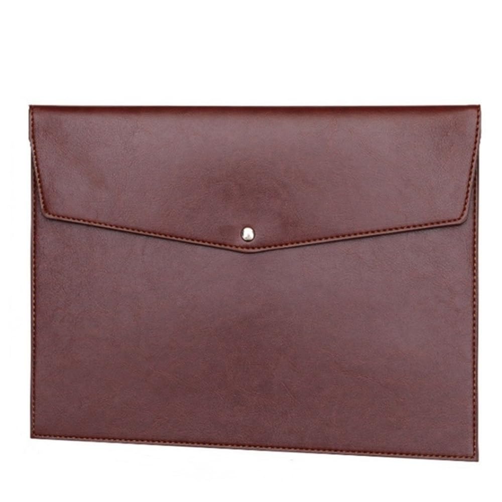 Etui na dokumenty ze skóry PU, Etui na dokumenty ze skóry PU, organizer na dokumenty, 230 x 319 mm, wielokolorowe, opakowanie 2 szt.(Brown)
