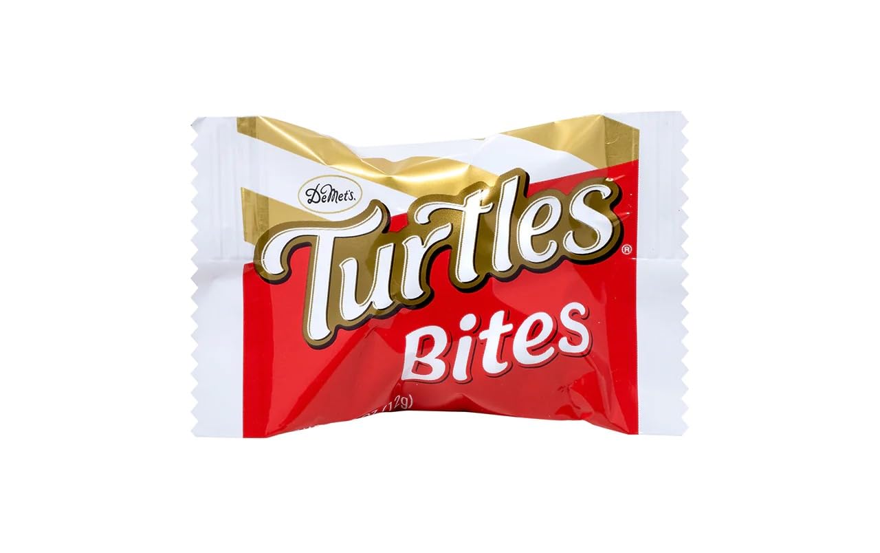 Turtles Original Bite-Size Candies, 0.42 Oz, Pack Of 60