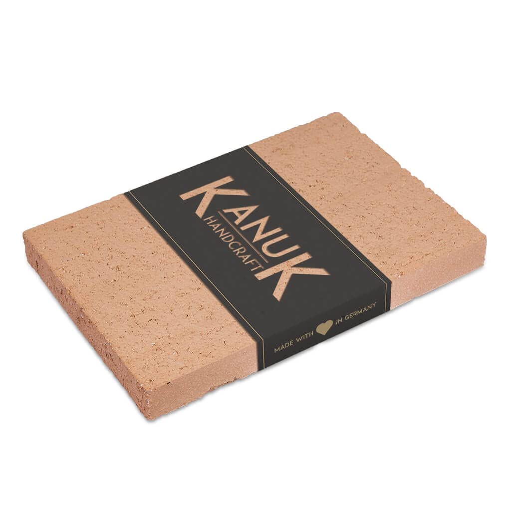 Schamottplatte 300 x 200 x 30 mm - rötliche Farbe - Lebensmittelecht - Schamottsteine - Schamotteplatte - Schamott - Feuerraum Auskleidung - Pizzastein - Backstein - Brotbackstein