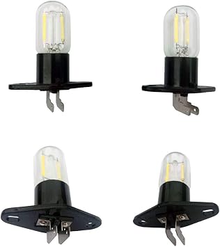 Led Z187 Microwave Bulb Vertical Right T170 Base 1.5w Equivalent 20w Refrigerator Filament Lamp Replacement for Galanz LG Samsung Sharp Siemens Whirlpool WB36X10303 WB36X10303