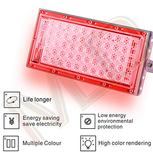 Image of MLD 10W Led Flood Light AC 220V Waterproof Brick focus Flood lights for indoor outdoor Lights | Red | 10 Watt | Pack Of 7
