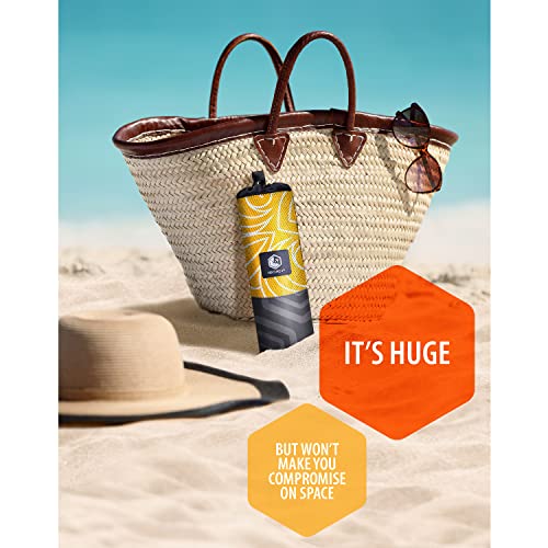 Venture 4Th Microfiber Beach Towel: Quick-Dry, Compact, Sand-Free, Absorbent, Sandproof And Lightweight - Perfect For Camping, Beach, And Roadtrips (Orange Mandala Design | 35X78 Inches) #TOP3