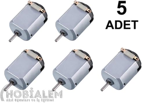 Hobialem 5 Adet, Deney Motoru, Dc Motor, Mini Motor, Elektrik Motoru