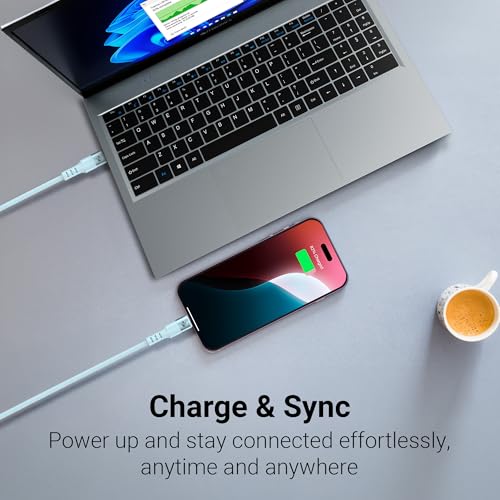 Image of Zebronics Wattz 60CC2 Type-C to Type-C Soft Silicone Cable, PD 60W, 1 Meter, Durable, Charge & Sync, Rapid Charging, For Laptops, Tablets, Mobiles (Blue)