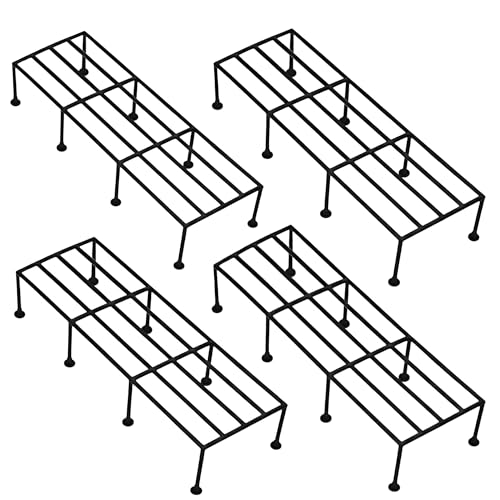 Nurturing Green® Metal Plant Stands (Set of 4) | Black Rust-Proof...