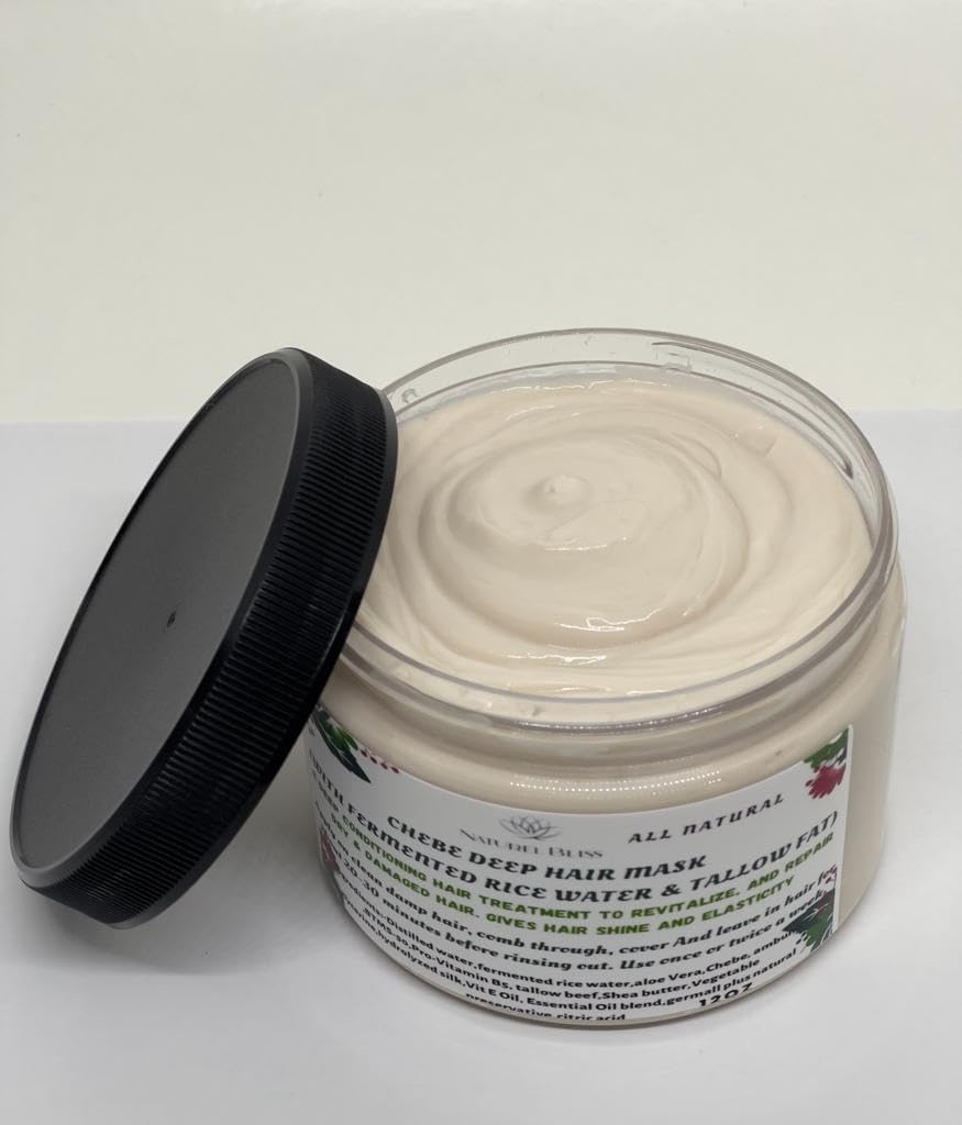 Croton Zambesicus & Tallow Deep Conditioner| Hair Mask with Fermented Rice Water|For dry, damaged Hair (12 oz)