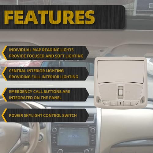 Lámpara de lectura interior LED para Nissan Altima 2013-2018 miniatura 3